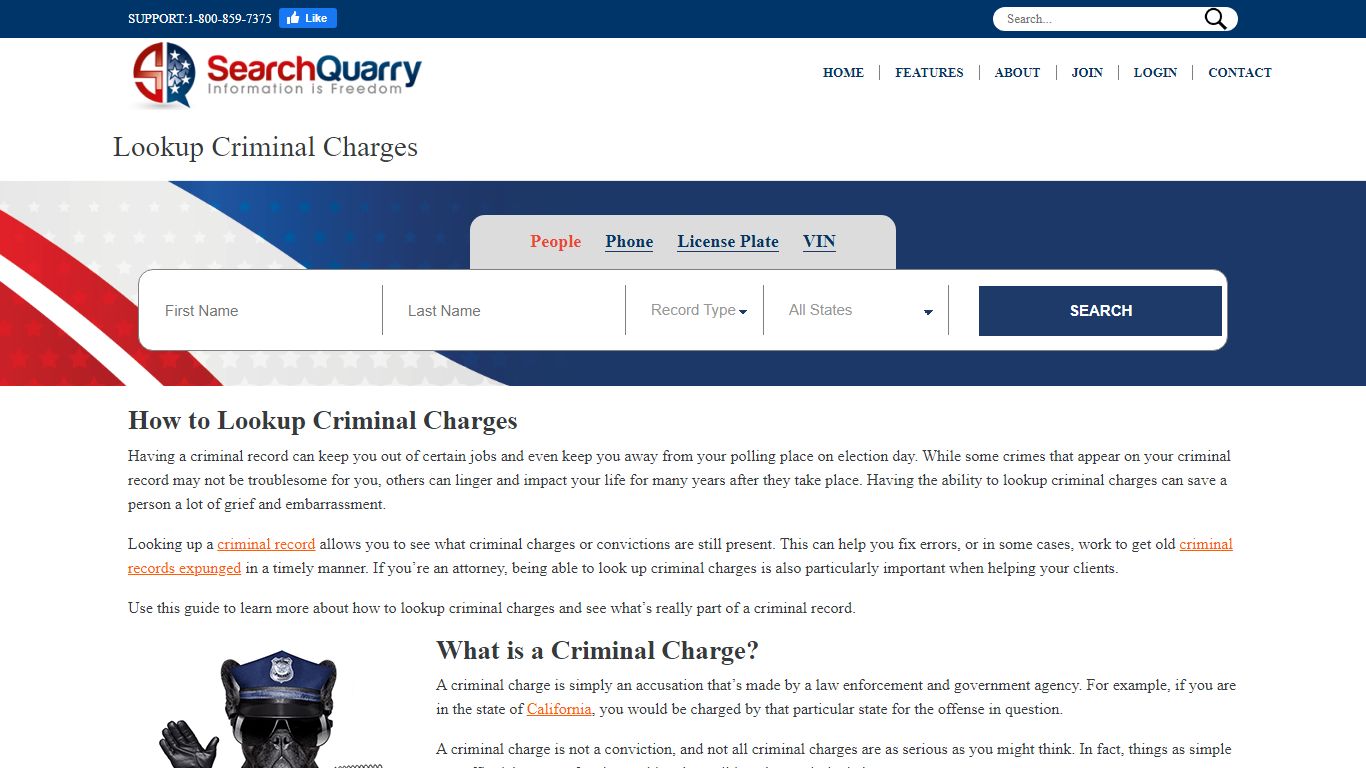 Lookup Criminal Charges | Enter a First and Last Name to Begin